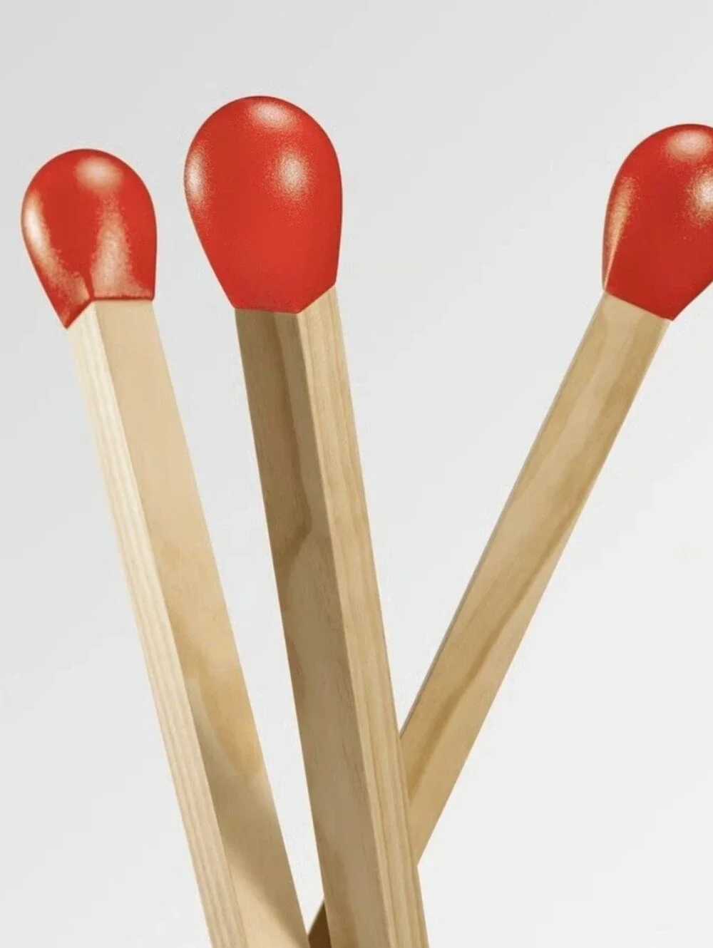 new IKEA STRALA floor light, matchstick-shaped wood
